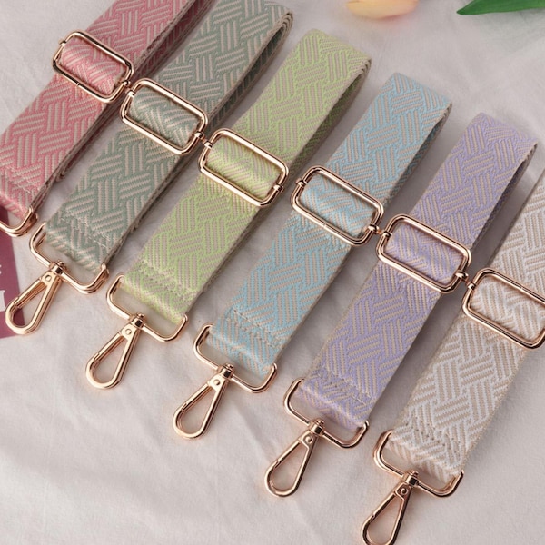 3.8cm Jacquard Wide Strap, Purse Straps, Adjustable Crossbody Bag Straps, Replaceable Shoulder Straps, Handbag Starp, Vintage Strap