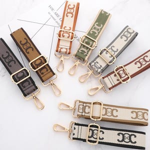 3,8 cm gestickter Schultergurt, Crossbody-Riemen, Geldbörsenriemen, austauschbarer verstellbarer Riemen, stylische Riemen, Taschenriemen, gewebte Riemen