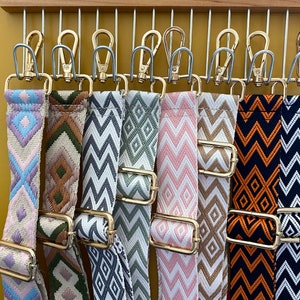 Jacquard Wide Shoulder Strap, Purse Straps, Adjustable Crossbody Bag Straps, Replaceable Shoulder Straps, Luggage Straps, Wave Handbag Starp