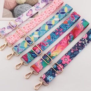 Bandoulière colorée 3,8 cm, Courroies de sac à main, Bretelles réglables pour sac à bandoulière, Bandoulières remplaçables, attache pour sac à main, Cadeaux pour fille