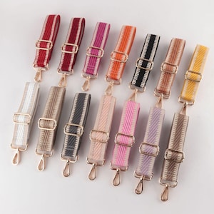 3,8 cm Vintage Streifen Gurt, Geldbörse Gurte, Verstellbare Crossbody Taschengurte, Austauschbare Schultergurte, Handtasche Starp, Bestickter Gurt