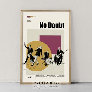 Sin duda, impresión de inspiración vintage, cartel de música retro, moderno de mediados de siglo, cartel retro moderno, arte musical minimalista, regalos de cumpleaños de carteles musicales