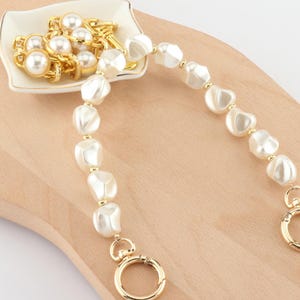 Handmade Bag Chain, Pearl Bag Accessories, Versatile handbag Strap, Replaceable Strap, Crossbody Chain Strap, Premium Gifts for Girl