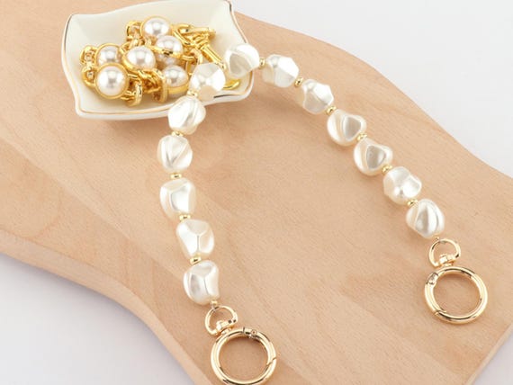 Handmade Bag Chain, Pearl Bag Accessories, Versatile handbag Strap, Replaceable Strap, Crossbody Chain Strap, Premium Gifts for Girl