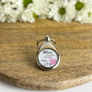 Schlüsselanhänger mit Einkaufswagenchip aus Metall / Geschenk für Freund/ Geschenkidee Freundin / personalisierte Geschenkidee für Mann Frau