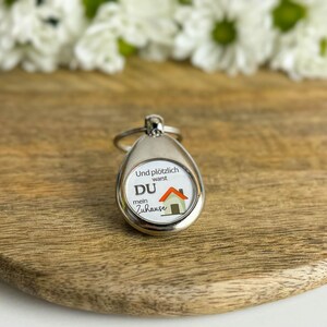 Schlüsselanhänger mit Einkaufswagenchip aus Metall / Geschenk für Freund/ Geschenkidee Freundin / personalisierte Geschenkidee für Mann Frau