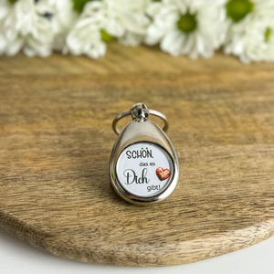 Schlüsselanhänger mit Einkaufswagenchip aus Metall / Geschenk für Freund/ Geschenkidee Freundin / personalisierte Geschenkidee für Mann Frau