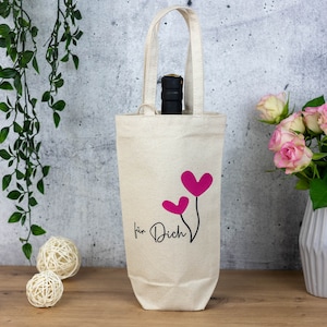 Bottle bag as a gift / personalized gift bag / cotton gift bag / bottle bag / wine bag for boyfriend girlfriend