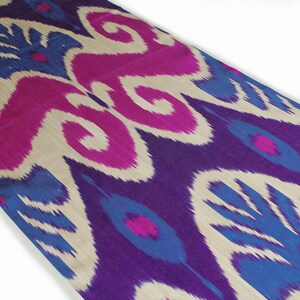 Silk Ikat Fabric – Fuchsia Flame Ikat