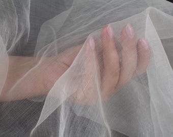 Reiner Organza-Seidenstoff - 14 g/m², ungebleichte, ungefärbte Margilan-Seide, 100% natürliches Elfenbein, usbekisches Material, Schüttgut für Nuno-Filzen, Mode