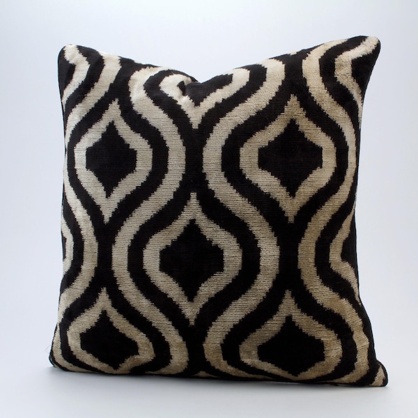 Geometric Multicolor Cotton Ikat Indoor Cushion/Bolster