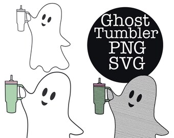 Ghost Stanley Tumbler SVG PNG: Spooky Fall Design (Digital Download)