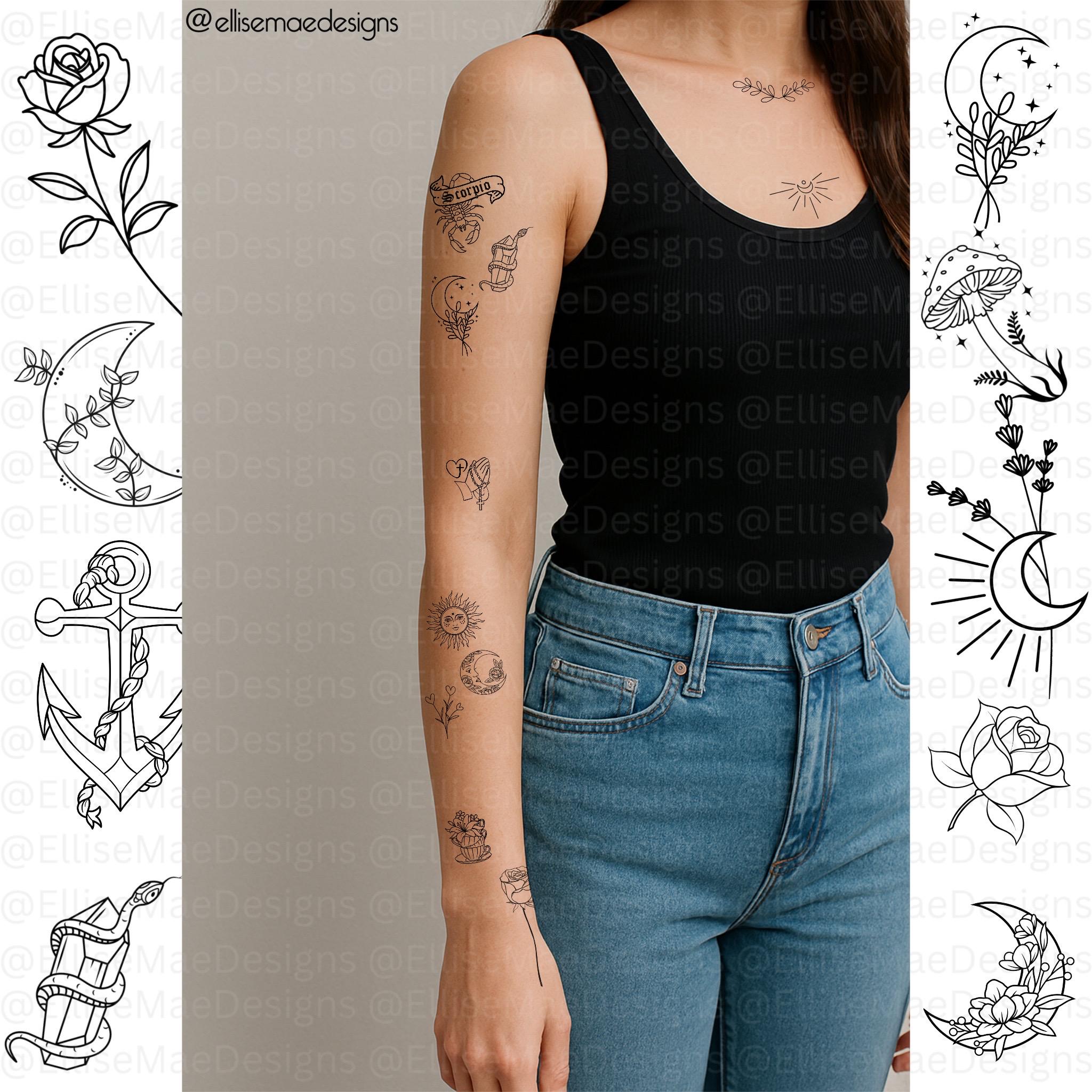 1700+ Procreate Tattoo Stamps Mega Bundle Tattoo Tool Kit, Patchwork ...