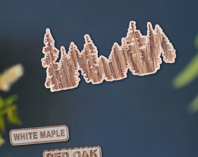 Wooden Sticker | Wood Sticker | Tree Sticker | Forest Sticker ...
