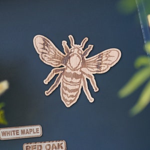 Wooden Sticker | Wood Sticker | Bee Sticker | Wood Decal | Eco Friendly Sticker | Honeybee Stickers | Sustainable Gift | Outdoor Decor | 2