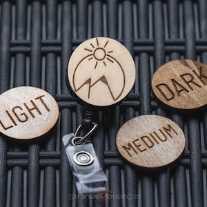 Sun and Mountains Badge Reel | Mountain Badge Reel | Badge Holder | Work Accessories | Nurse Gift | Custom ID Badge | Nature Work Badge | 9