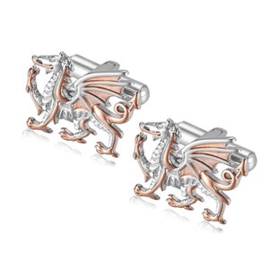 Welsh Dragon cufflinks by Awen Welsh Jewellery - Welsh gifts for men