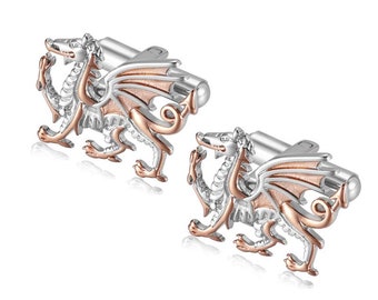 Welsh Dragon cufflinks by Awen Welsh Jewellery - Welsh gifts for men