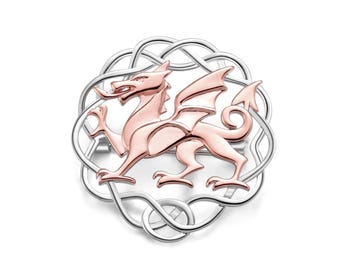 Celtic Welsh dragon brooch by Awen Welsh Jewellery - Welsh gifts for women