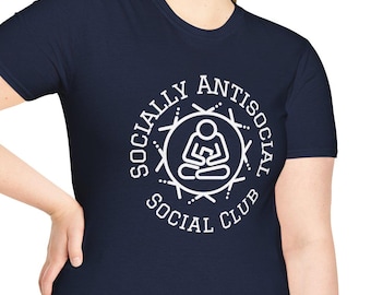Camiseta del Club de los Antisociales, camiseta con humor introvertido para quienes odian a los demás.