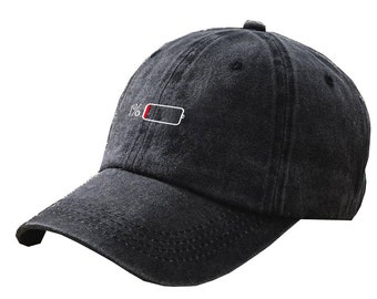 Baseball cap “battery empty”