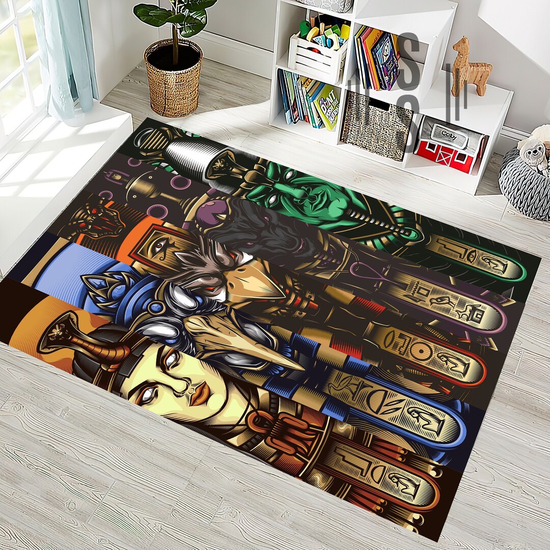 Osiris God of Egypt Rug, Egypt Pyramid Rug, Egyptian God, Ancient