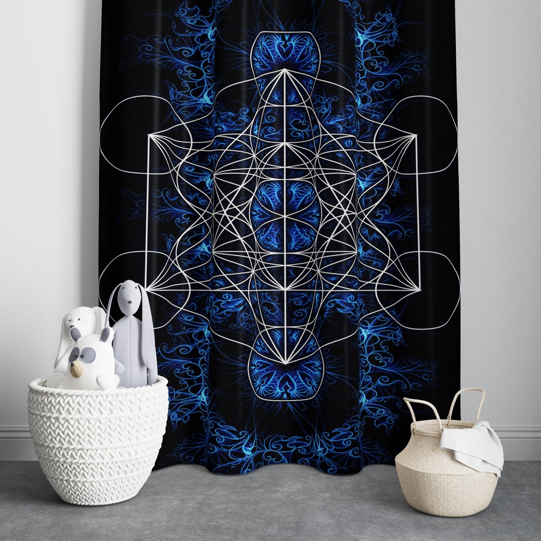 Sacred Geometry Curtain Flower of Life Curtain Spiritual Etsy