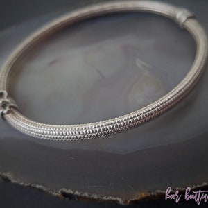 Silver Bangle Bracelet for Women - Vintage Sterling Silver Bangle Made in Italy