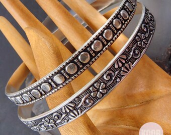 Bracelet jonc tendance en argent pour femme