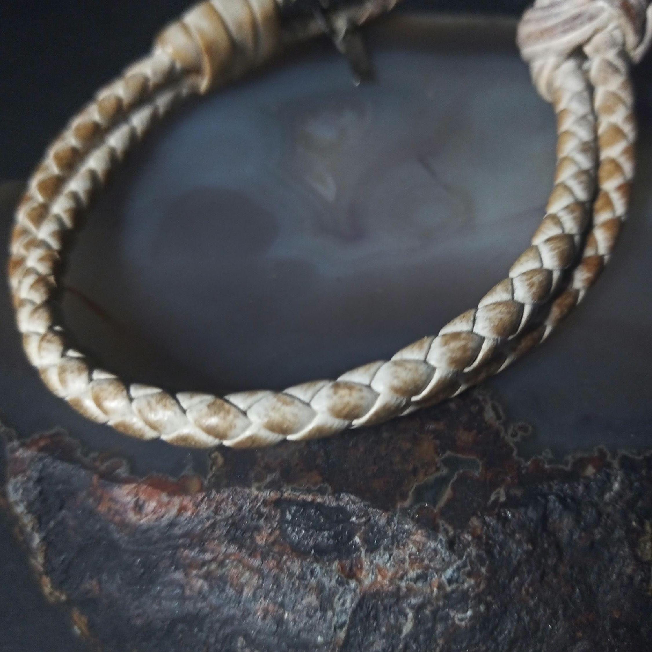 Silver Leather Bracelet for Women by Bottega Veneta