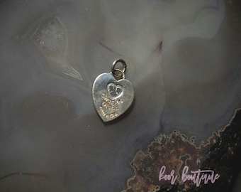 Silver Princess Diana Heart Pendant