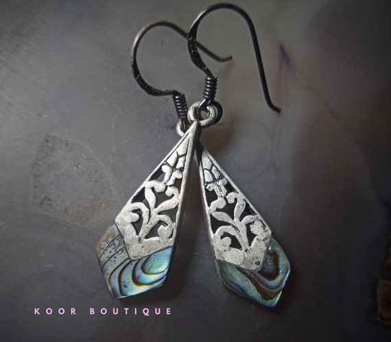 Art Nouveau Style Amethyst & Marcasite Garland Drop Earrings in Sterling Silver