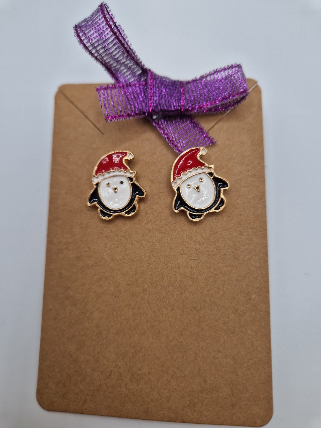 Novelty Christmas Earrings Lovely Little Penguins Gift for Etsy
