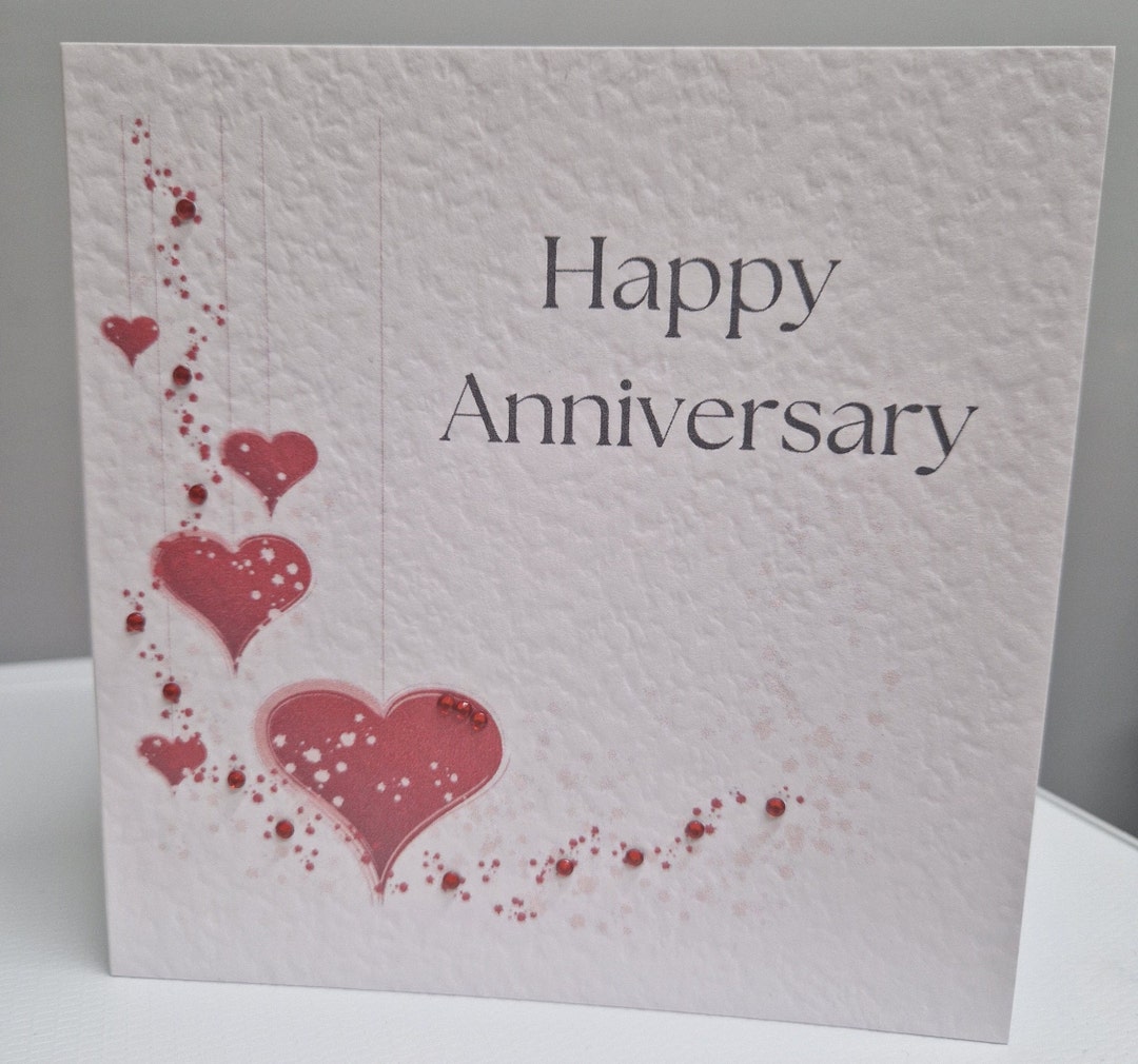 Personalized Anniversary Card With Gemstones: Handmade Keepsake - Etsy