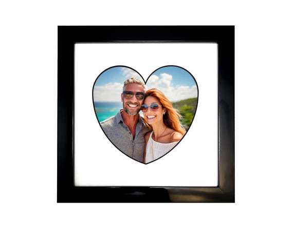 Heart Photo Frame: Handmade Laser-cut Border, Valentine's Gift - Etsy