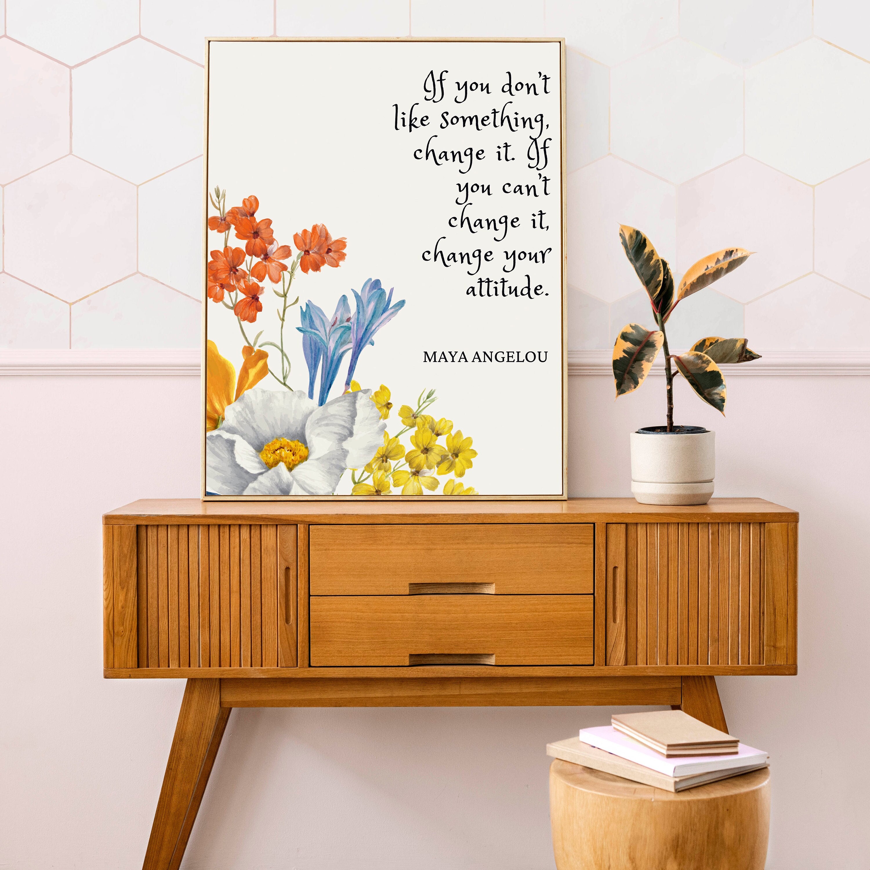 Maya Angelou Quote Print - Motivational Wall Art - Premium Matte Vertical Posters