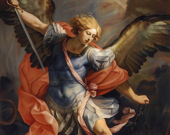 Lámina artística de San Miguel Arcángel - (Descarga digital)