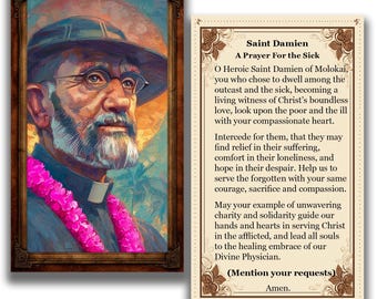 Estampa de San Damián: Oración por los enfermos (Descarga digital)