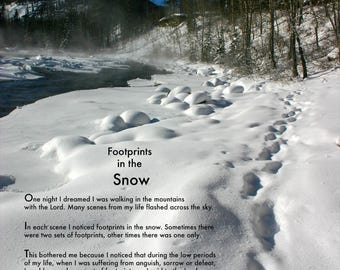 Footprints in the Snow Art Print (Digital Download)