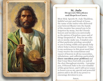 San Judas - Situaciones desesperadas - Tarjeta de oración impresa