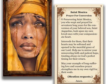 Estampa de Santa Mónica: Oración por la Conversión - (Descarga digital)