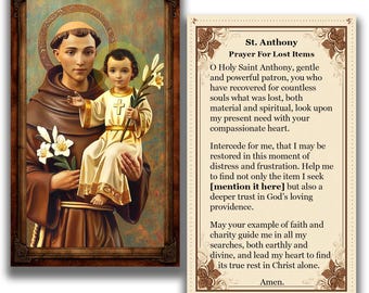 Estampa de San Antonio de Padua para los objetos perdidos (Descarga digital)