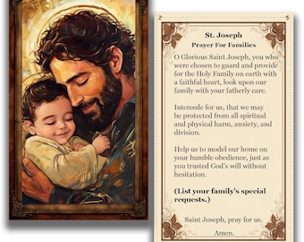 Estampa de San José - Oración por las Familias - (Descarga digital)