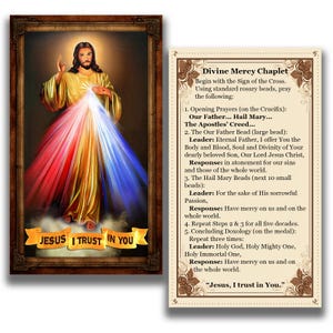 Coronilla de la Divina Misericordia - Estampa - Jesús, en Ti confío - (Descarga digital)