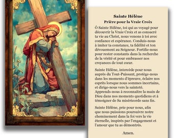 Imagen pieuse Sainte Hélène - Prière pour la Vraie Croix - (Téléchargement numérique)