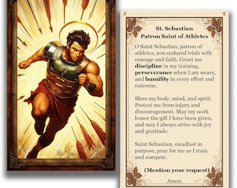 Estampa de San Sebastián, Patrón de los Deportistas (Descarga Digital)
