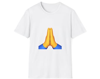 Camiseta con el emoji de manos rezando