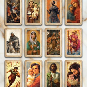 Pacote com 12 Cartões de Oração Sagrada - Variedades