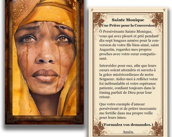 Imagen pieuse Sainte Monique - Une Prière pour la Conversion - (Téléchargement numérique)