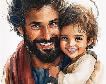 San José, padre de Jesús - Lámina artística - (Descarga digital)